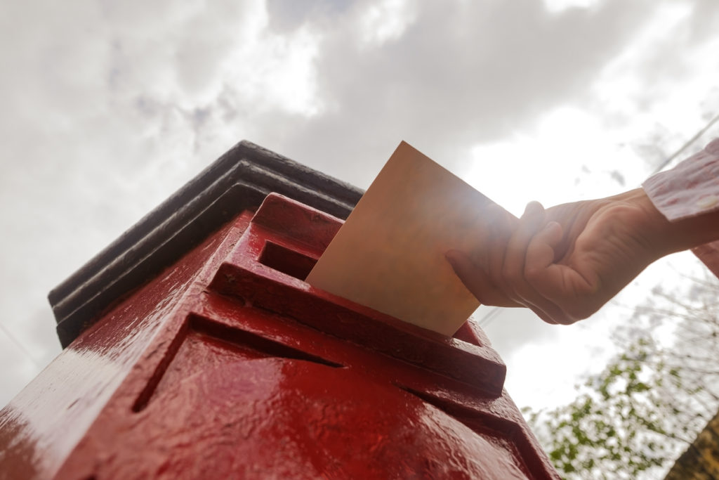 mailing an envelope